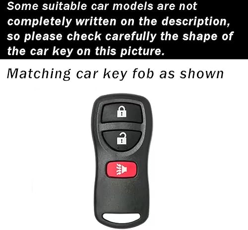 Miniatura 2 de ontto Funda de llave de coche de 3 botones para Infiniti FX35 FX45 QX4, llavero de entrada sin llave, soporte de llave de metal para Nissan Armada