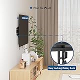 BONTEC Ultra Slim TV Wall Bracket, Tilting TV Wall Mount for 23-60 Inch Flat and Curved TVs, Low Profile Wall Mount 30mm from Wall, Universal TV Mount Holds 45kg, Max VESA 400x400mm, Secure Lock - Image 5