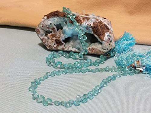 Perles briolettes en apatite translucide pour créer vos bijoux d'été faits main