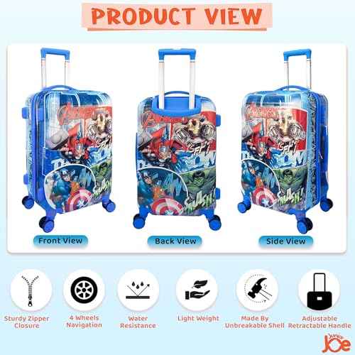 Image of JUNIOR JOE 24 Inch 360 Degree Rolling Wheels Travel Trolley Suitcase for Kids (Luggage-11)