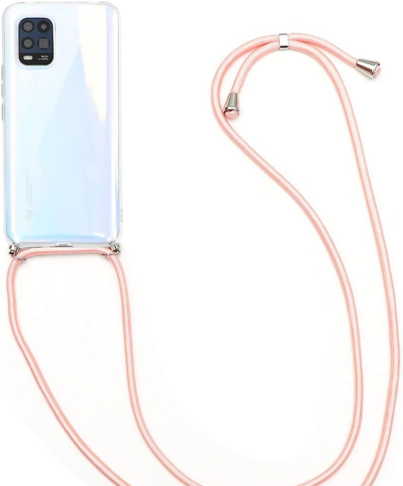 ZhuoFan Funda para Xiaomi Redmi 6A 5.45'',Transparente Silicona Caso Suave TPU Cárcasa Fundas Collar Cordón Cadena Cuerda teléfono móvil Protectora Carcasa de telefono Xiaomi Redmi6A,Oro Rosa