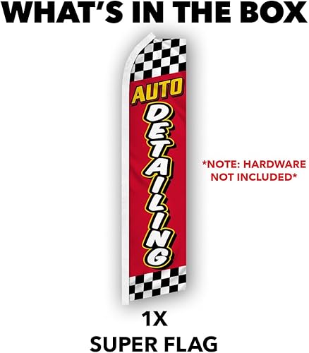 Miniatura 3 de Infinity Republic Bandera publicitaria de Swooper roja y amarilla, perfecta para tiendas de rendimiento, mecánica, reparación de automóviles,