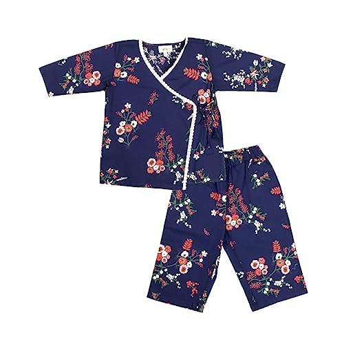 Image of Girl's Cotton Angrakha-Style Nightsuit /Short Sleeve's Top and Bottoms Nightwear /Dress for Girl's /Top& Bottom Sleep Suit Combo Set