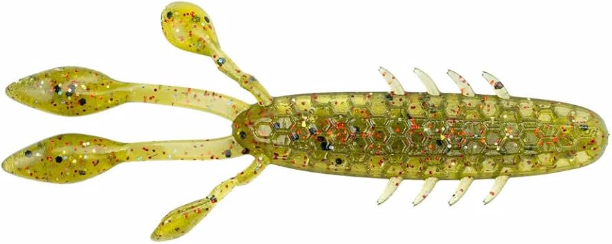 HexTek EKO Craw | مقطورة جراد البحر البلاستيكية الناعمة وطعم التقليب | غطاء ثقيل Craw | Watermelon Red Magic، 3 1/2 بوصة
