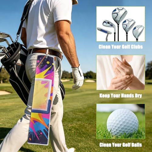 Serviette de golf rectangulaire GuoChe avec boucle magnétique