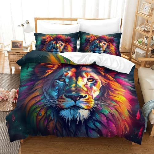 Housse de couette hypoallergénique art canin 3D en microfibre douce - 3