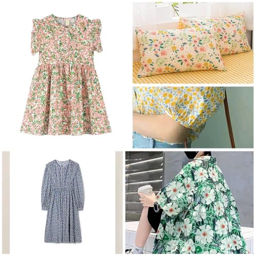 Popeline de coton imprimé fleurs pour coudre vos pyjamas doux