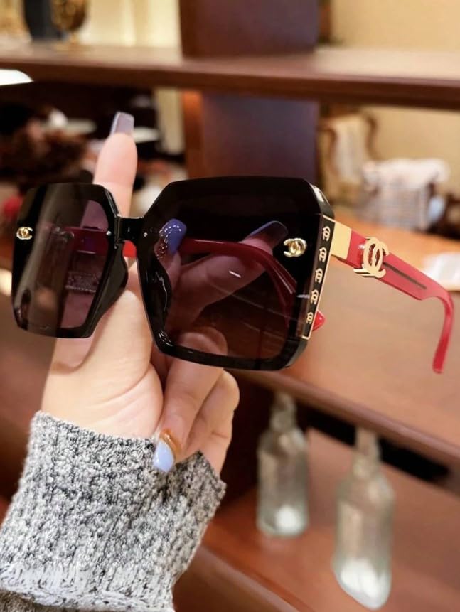 Women’s Large Frame Retro Square Fashion Glasses – Full-Rim Bold Design for Everyday Statement Style2
