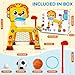 OWNONE 1 4 in 1 Toddler Basketball Hoop & Soccer Goal, Gift for Boys Girls 1 2 3 Years Old, Kids Sports Toys with Lights Sounds Music, Baby Toys for 12-18 Months, Christmas Birthday Gift for Age 1-3