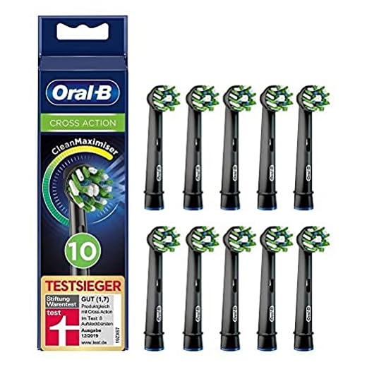 Oral-B CrossAction Ersättningshuvud till Elektrisk Tandborste, 10 st, Svart