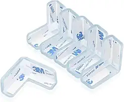 Kit 10 Cantoneiras de Silicone em Formato L para Segurança Infantil – Proteja Bordas e Quinas de Móveis