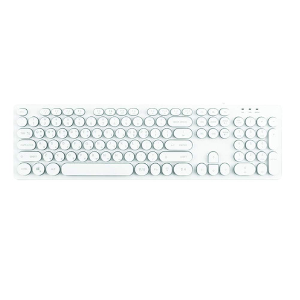 ACTTO Retro Rainbow LED Wire Keyboard Classic Design (English/Korean Layout) (White)