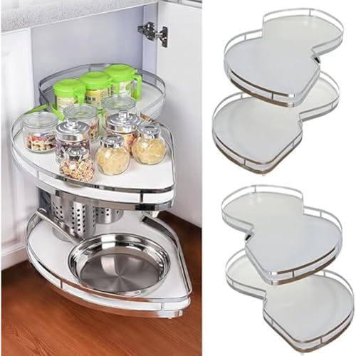Muebles bajos de esquina genéricos de 900 mm o 1000 mm — Estante esquinero giratorio y extraíble para muebles de cocina — Solución de almacenamiento ideal para dimensiones de 495 × 865 × 420 mm