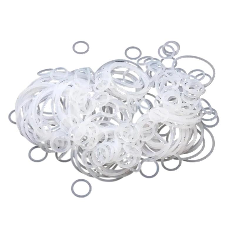 100 Uds VMQ junta tórica CS 1/2/3/4mm de espesor arandela blanca impermeable redonda no tóxica para fontanería, reparación(OD 60mm,CS 4mm)