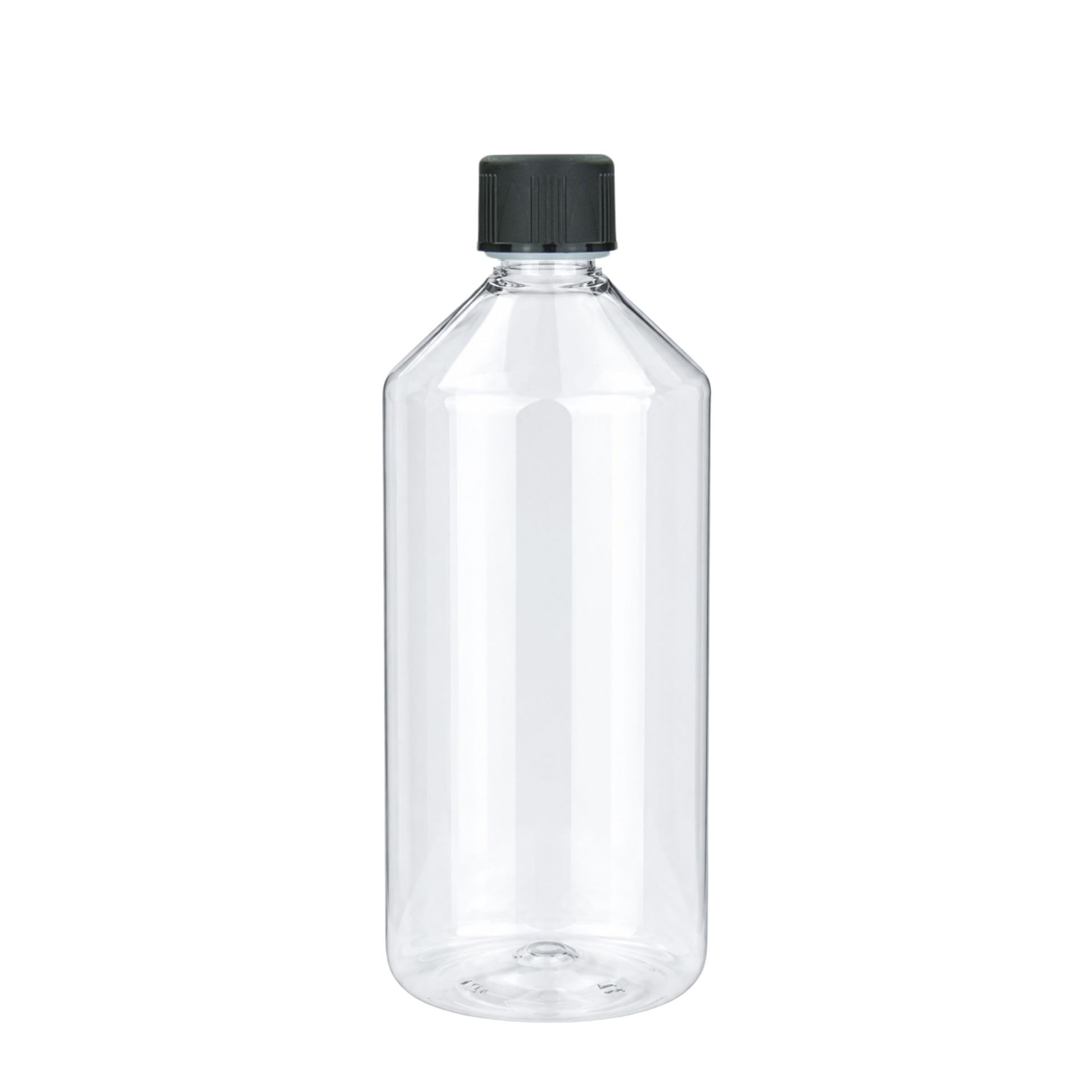 mikken 1 Laboratory Bottle 1000 ml Chemical Bottle Made of PET Plastic + Label