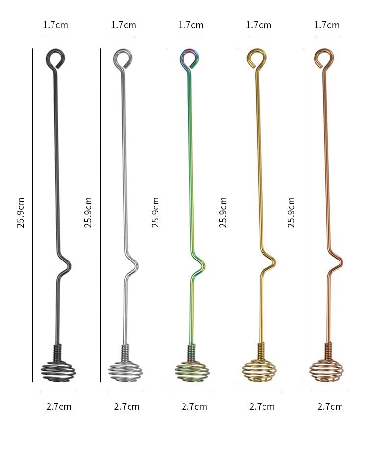 ONUIFIKE Silverware Set, 1/4/6/8/10/12 Pcs 304 Stainless Steel Honey Spiral Stirring Gadget Creative Bar Cocktail Cream Stirring Fork, Home Cutlery Flatware Set(Black,4 Pieces)