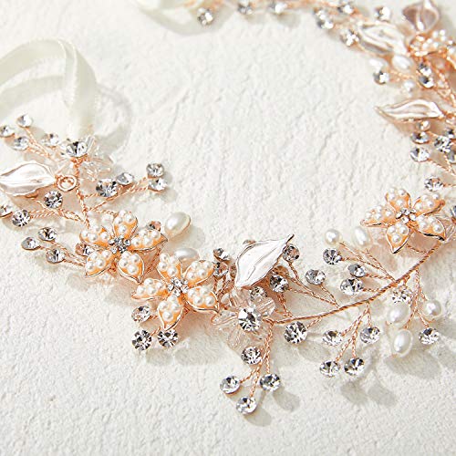 Sweetv Flower Girl Headband For Wedding, Baby's Breath Hair Piece, Rose Gold Headpiece For Birthday Party, Photography #TOP5