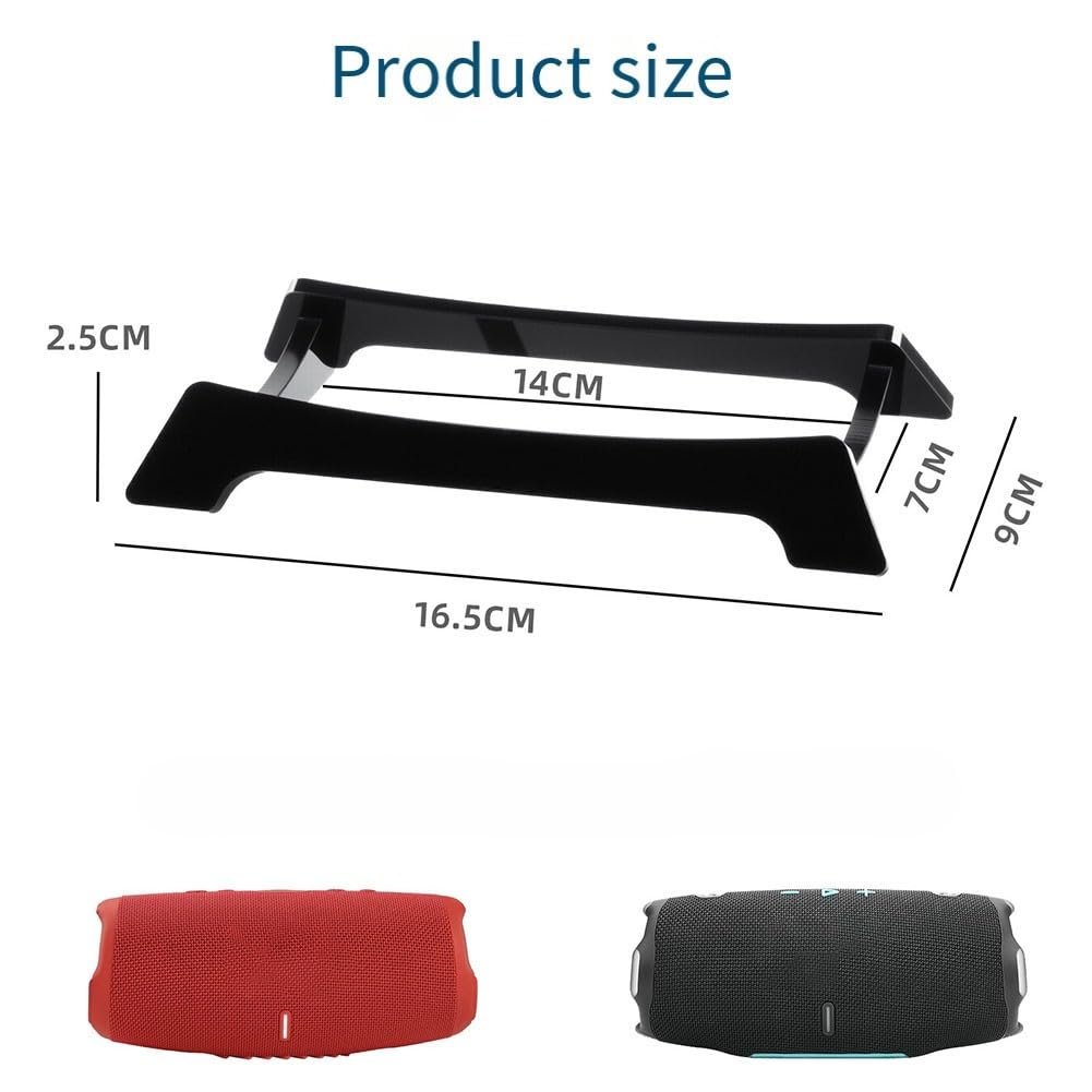 BlissfulAbode Espositore da tavolo in acrilico per altoparlanti JBL Charge 6/5 Supporto antiscivolo per altoparlanti Supporto da scrivania Telaio di supporto per altoparlanti accessorio trasparente