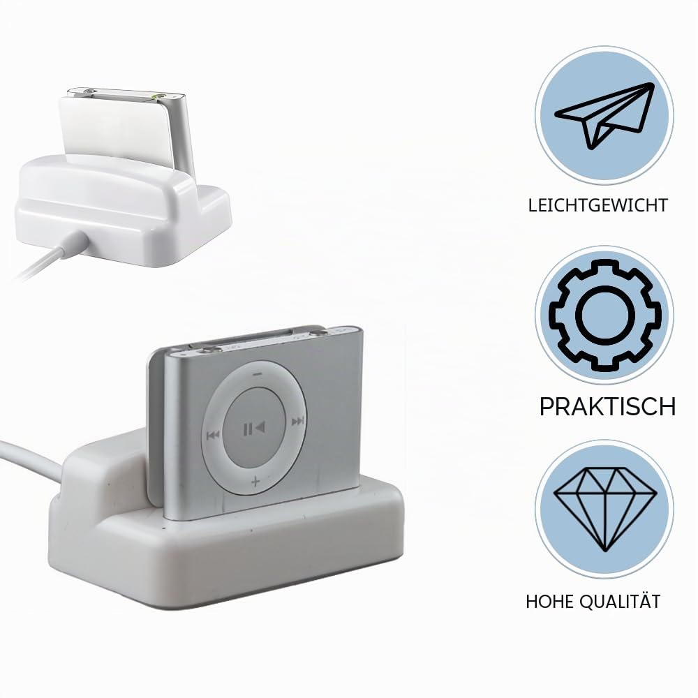 USB-Ladestation für Apple iPod Shuffle 2. Generation 3. Generation Doc Station für iPod Nano Stationen, iPods, Ladestation für iPods, klassisches Dock für MP3-Player