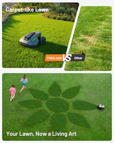 Image of Mammotion YUKA mini 700H Robot Lawn Mower for 0.17 Acre, Max.0.35 Acre, No Wire, No RTK Installation, Free NetRTK+AI Vision Positioning, 45% Slope, Cutting Height 2''~3.5'', 15 Mowing Zones