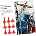BESTonZON 9pcs Cymbal Sleeves Set for Drum Kits Durable Drum Accessories Smooth Surface Easy Replacement Red Color Heights