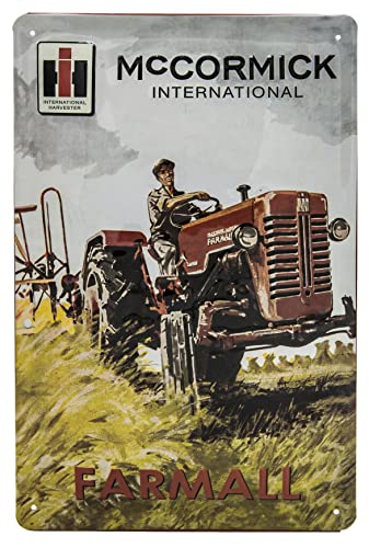 IHC McCormick Farmall Retro - Cartel de chapa para puerta o pared, 30 x 20 cm Cover