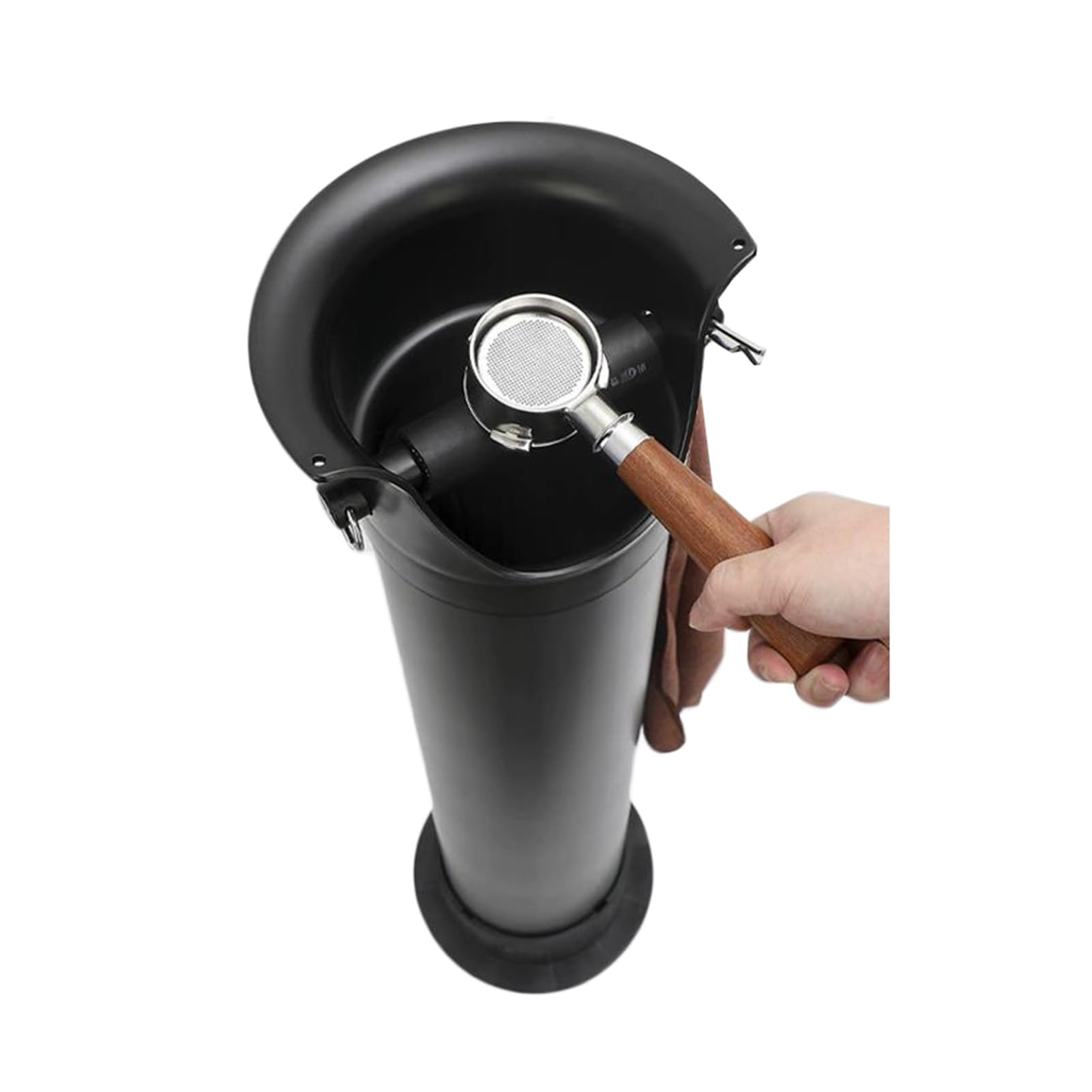 Pojemnik Na Zmieloną Kawę Espresso, Akcesoria Do Espresso Knock Box, Do Kawiarni Barista(Black)