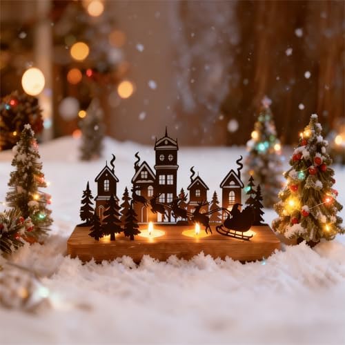 Centro De Mesa Navidad, Candelabros para Velas, Porta Velas Navid...