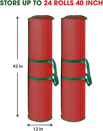 Miniatura 10 de ProPik Bolsa de almacenamiento de papel de regalo  Organizador de papel de regalo  Paquete de 2 almacenar hasta 48 rollos de 40 pulgadas de largo