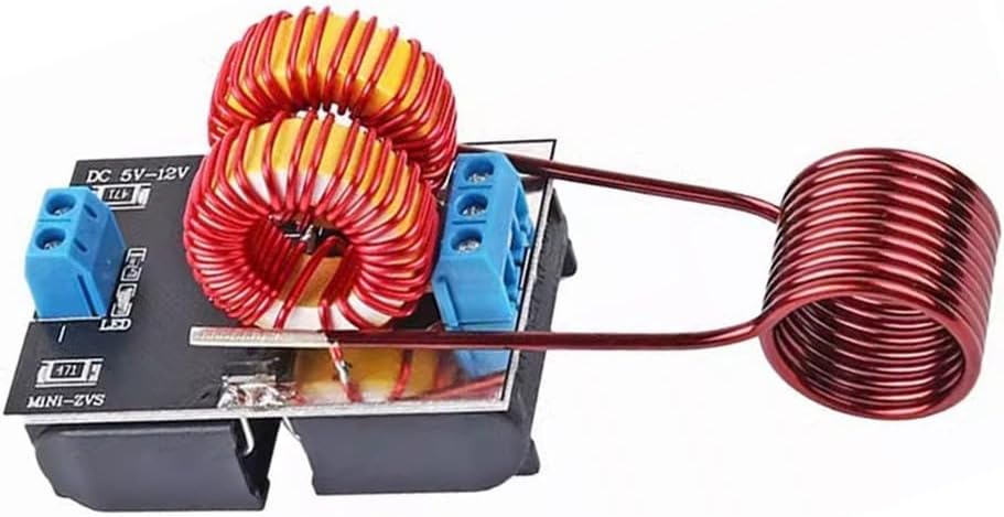 Induction Heating Power Supply Module with Coil Heating, ZVS Induction Heater Module, 5-12V DC Heating Board for Metal Melting, Jewelry DIY, Lab & Industrial Applications