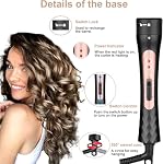Hair Curling Wand Iron Set Conical Curling Iron Set Curling Wand Interchangeable Ceramic Hair Curler Set for Short & Long Hair (big) | Dual Voltage Hair Curler Wand, 4 Interchangeable Barrels, for Quick Create Hairstyle in All Hair Type, Gift for Wom