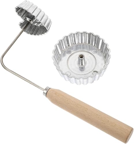 Miniatura 7 de Abaodam Youdunzi molde de hierro gofres moldes suecos con mango cortador sueco bunuelo pastelero bunuelos moldes con mango corazón hierro moldes