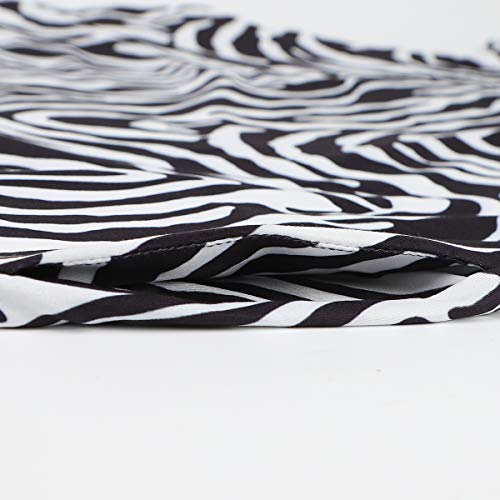 Huskary Women's Summer Maxi Dress Animal Print Maxi Dress Casual Loose Pockets Split Long Dresses Black White #TOP3