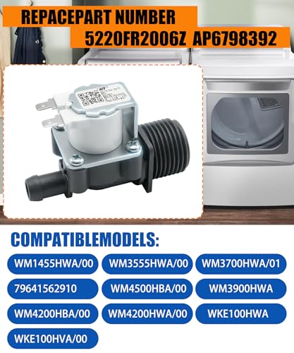 Image of 5220FR2006Z Washer Water Inlet Valve Fits for LG WM1455HWA /00 WM3555HWA /00 WM3700HWA /01 Replace 4869491 AP6798392 PS12587933 EAP12587933