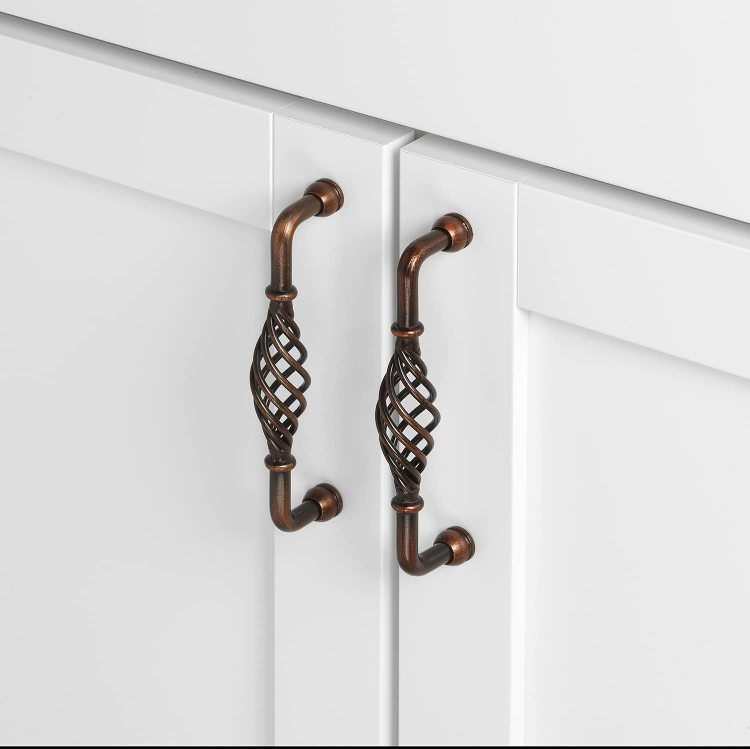 GlideRite Hardware 3-3/4" CC Fluted Birdcage Cabinet Pulls, Oil Rubbed Bronze 3211-96