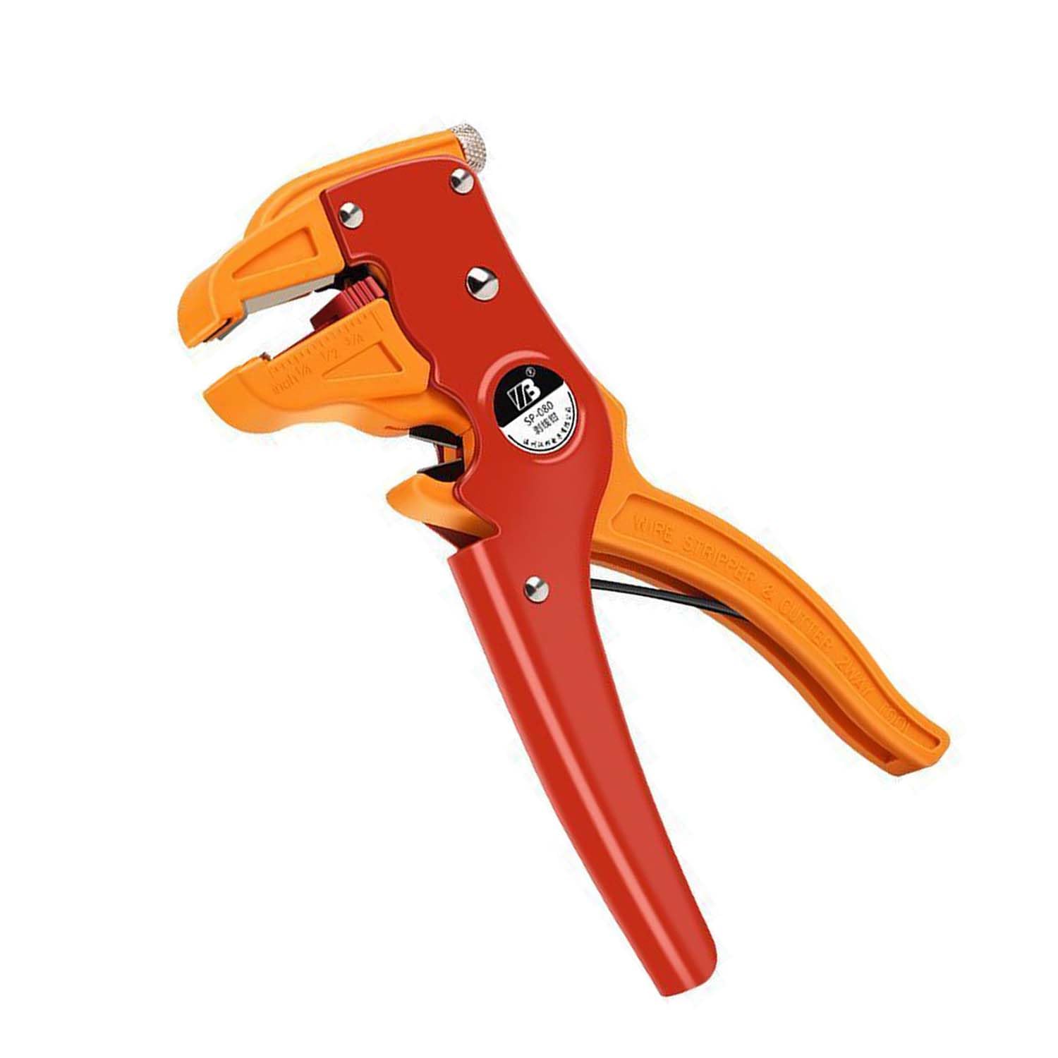 Azushwer Orange Wire Stripper, Wire Strippers Electrical Wire Strippers Cable Stripper Wire Cutters Adjustable Cable Stripping Tool For Industrial And Home Automotive Electrical Repair
