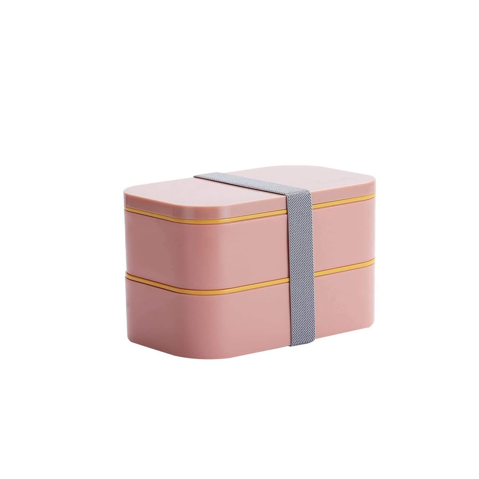 MRKU lunch box Bento 1600ml Microwave Double Layer Salad Bento Portable Container With Spoon Fork Bag