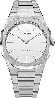 D1 Milano Stainless Steel Ultra Thin Analog Silver Dial Women Watch-Utbl01, Silver Band