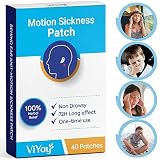 ViYay 40 Counts Motion Sickness Patches, Sea Sickness Patch, for Travel of Cars, Ships, Planes, Fast