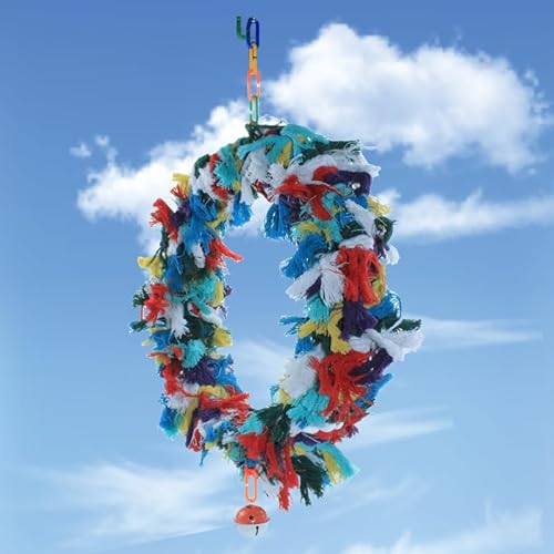 Generic 2 peças de brinquedo de balanço de pássaros, brinquedo de balanço de pássaro, corda de algod