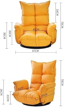 怠け者の小さなソファ、ベッドの上に畳のクッション、シングルドミトリーは折りたたみ可能、オレンジ