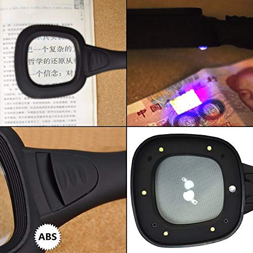 Lupa de Mão Com Suporte e Luz Detector de Dinheiro CBRN09114