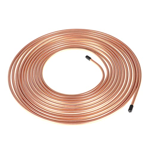 1/4in 25FT Steel Zinc Copper Nickel Coil Roll Brake Line Tubing Kit
