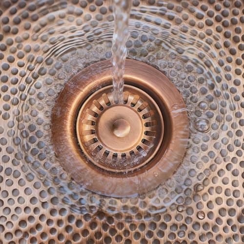 Colador de cesta de cobre 3.5” para fregadero cocina miniatura 6