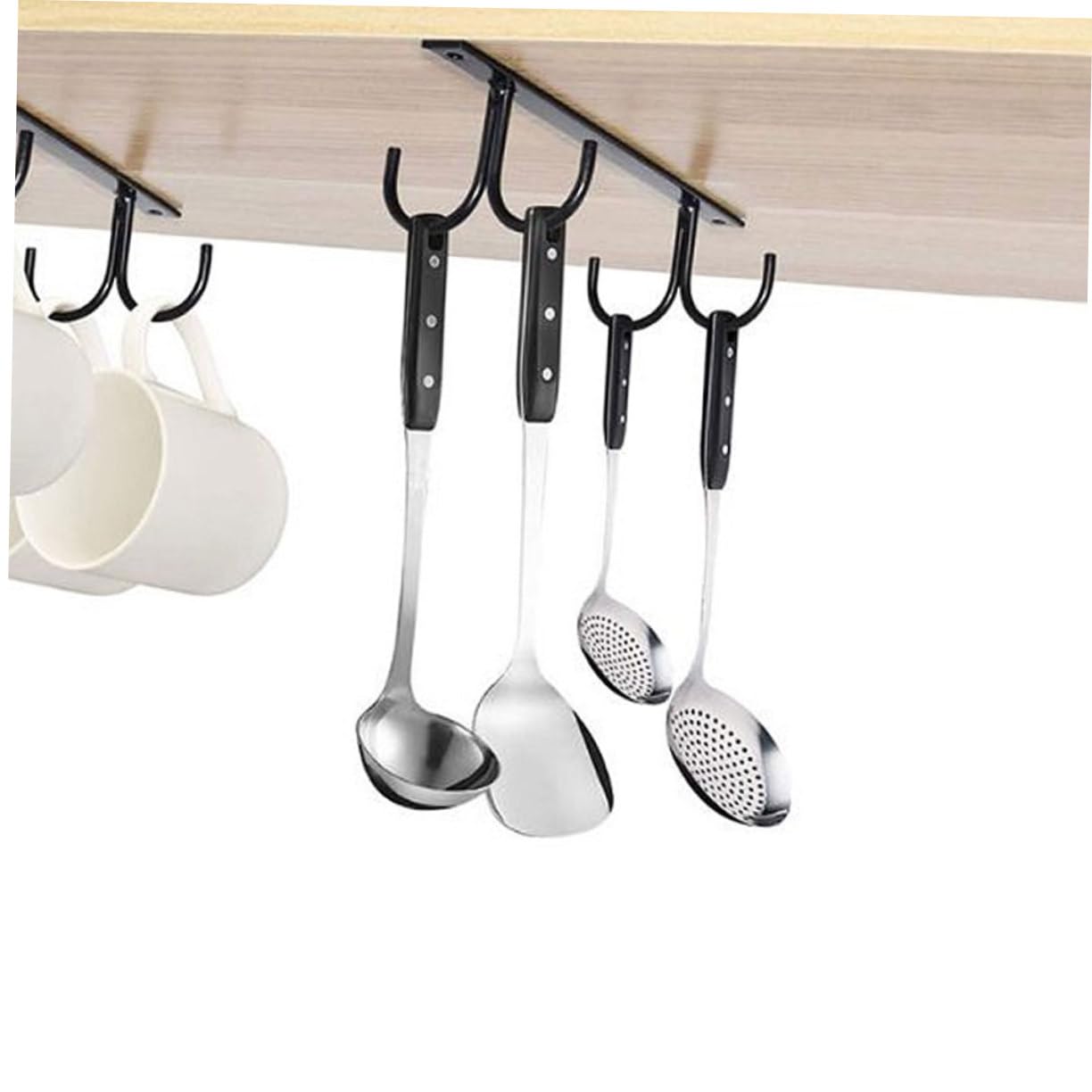LIFKOME Kaffeetassenhalter den Schrank aus Eisen, 3 Stück Schwarz