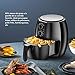 azorex Freidora de Aire 4.5L sin Aceite Control de Temperatura y Temporizador...