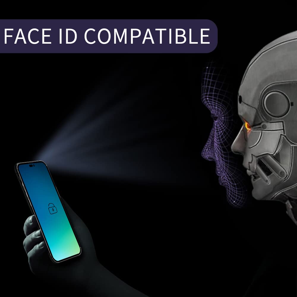 Yiunssy Pellicola Privacy Per IPhone 14 Pro (6.1'') – Vetro Temperato 2 Pezzi – Anti-Spy, 9H, Anti-Graffio, Senza Bolle – Con Kit Pulizia - 5