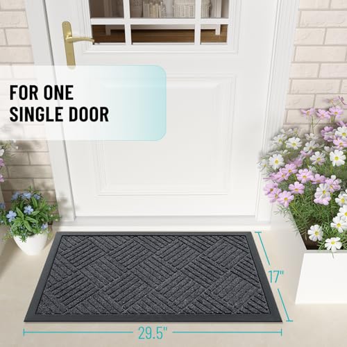 Image of OLANLY Front Door Mat Outside Entrance, Waterproof Heavy-Duty Doormat