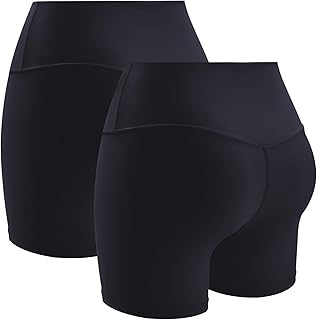 Mujer Yoga Short,Cintura Alta Push Up Mallas Correr,EláSticas Deporte Leggins,Gimnasio Ejercicio Scrunch Butt Pantalones Cortos,Deportivo Ciclista Jogging Mallas Cortas Multi Pack De 2