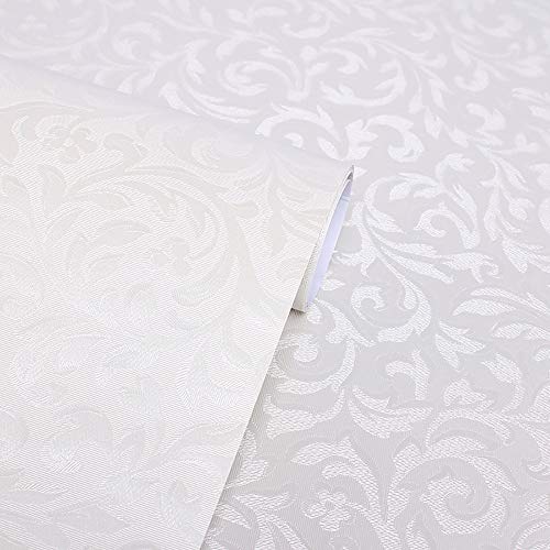 Papel pintado flores blancas para decoración DIY de mesas y manualidades de Navidad